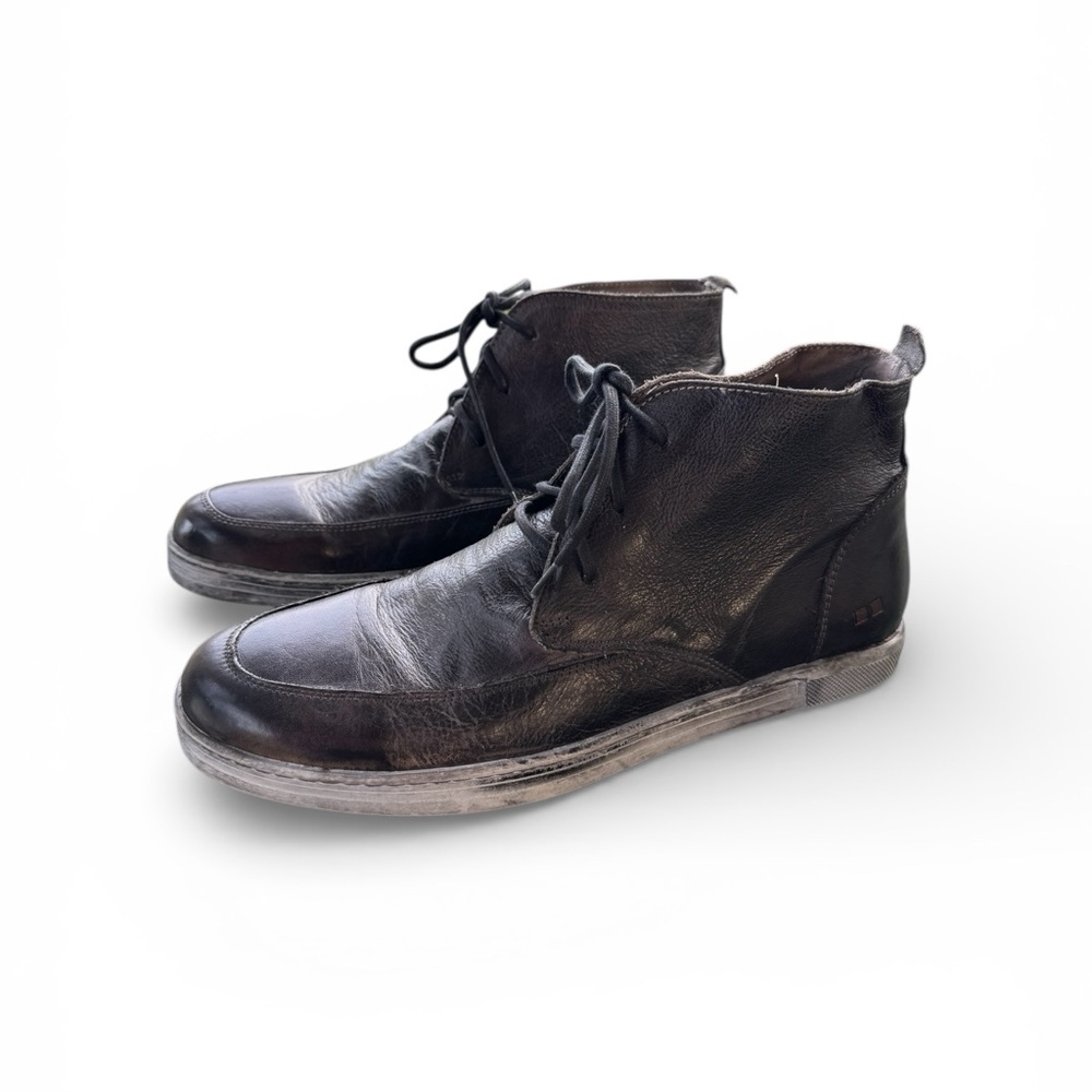 Bed Stu Duke II Leather Chukka Boots dark gray distressed finish Size 10.5